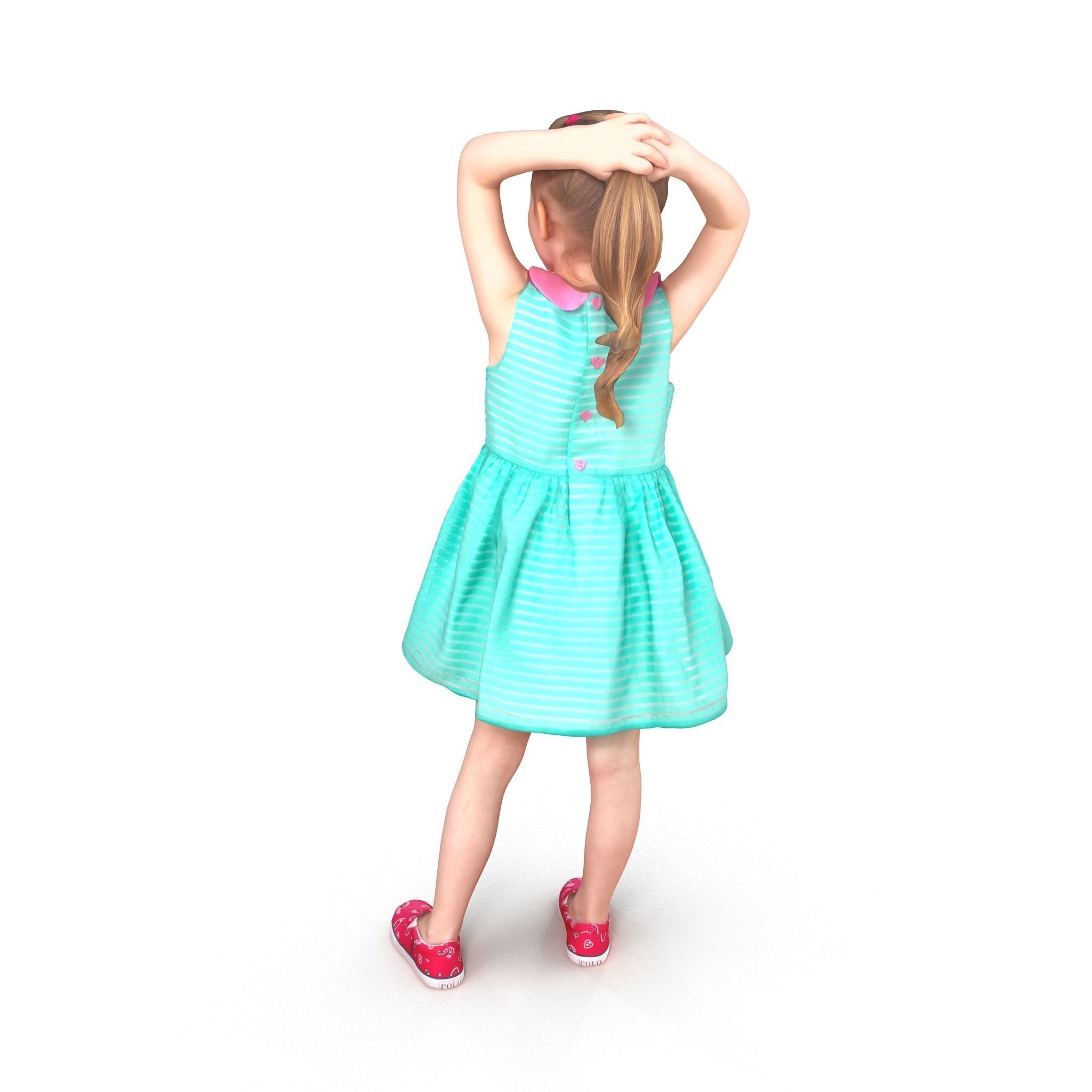 Child Collection x4 Low-poly 3D model_24