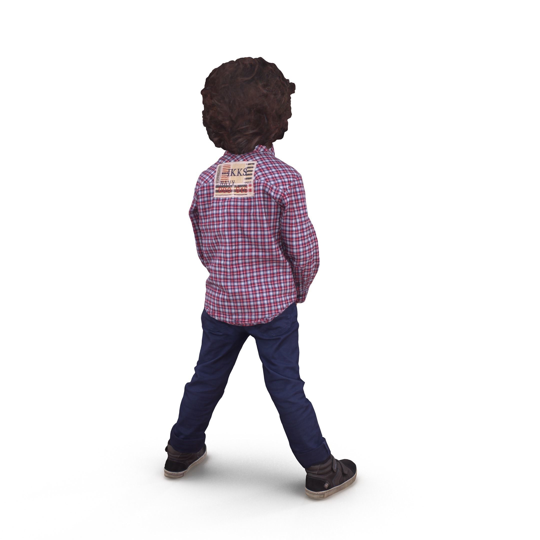 Child Collection x4 Low-poly 3D model_10