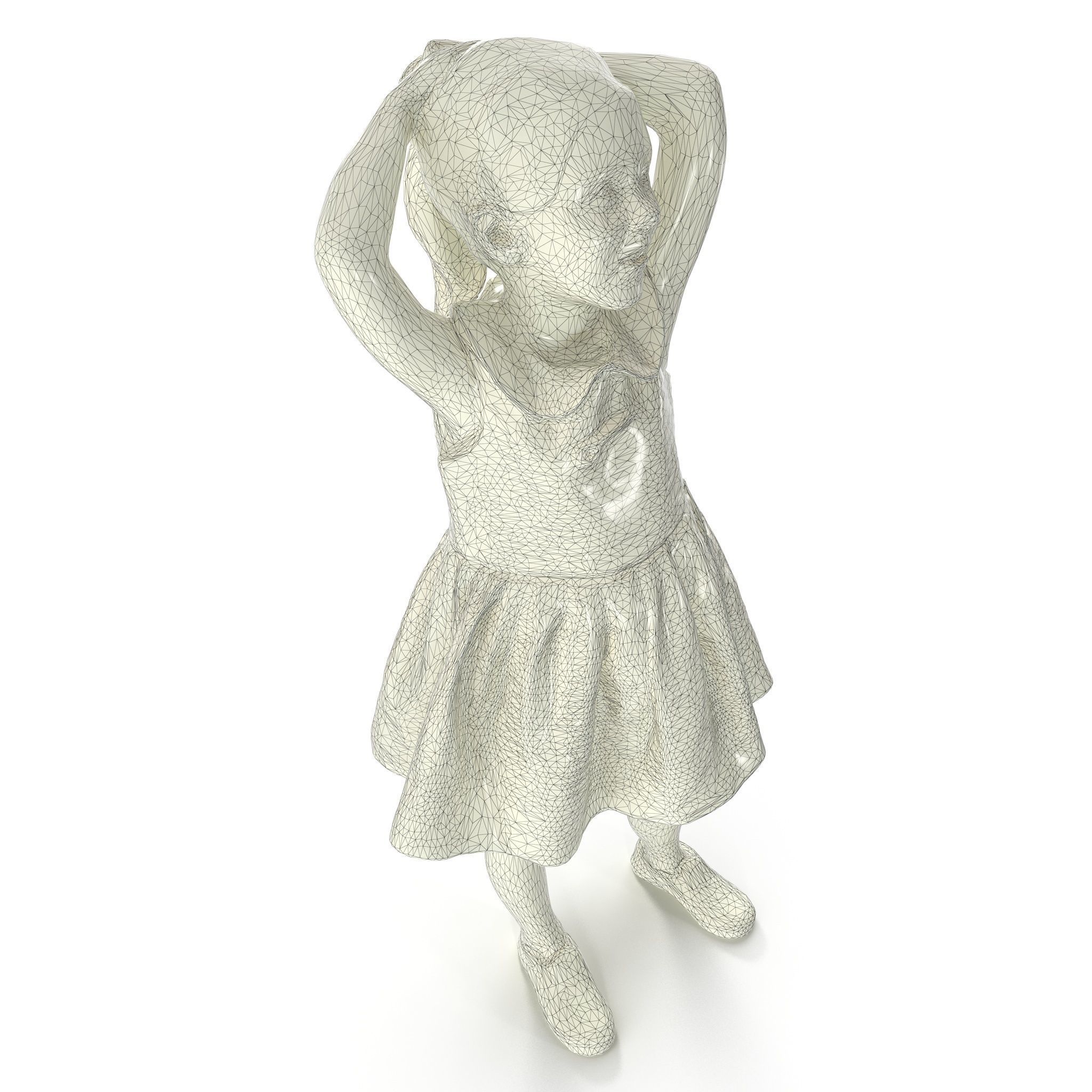 Child Collection x4 Low-poly 3D model_6