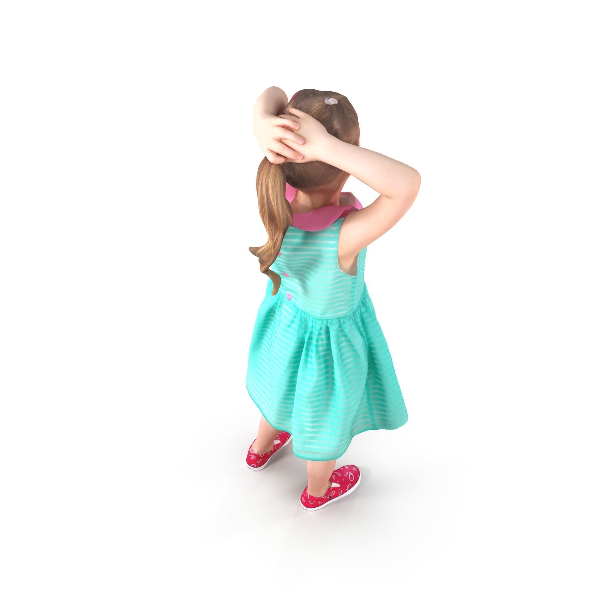Child Collection x4 Low-poly 3D model_22