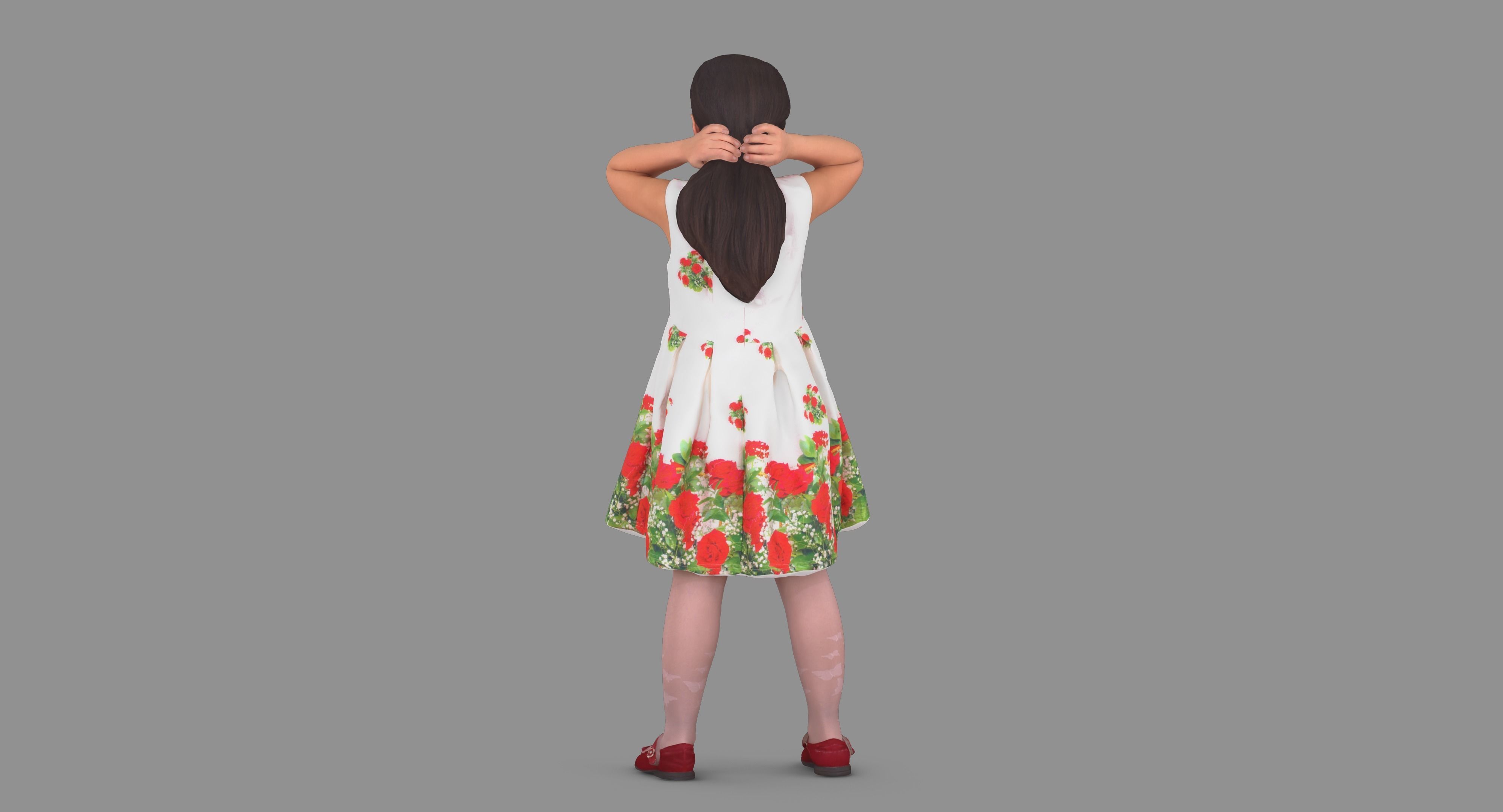 Child Collection x4 Low-poly 3D model_32