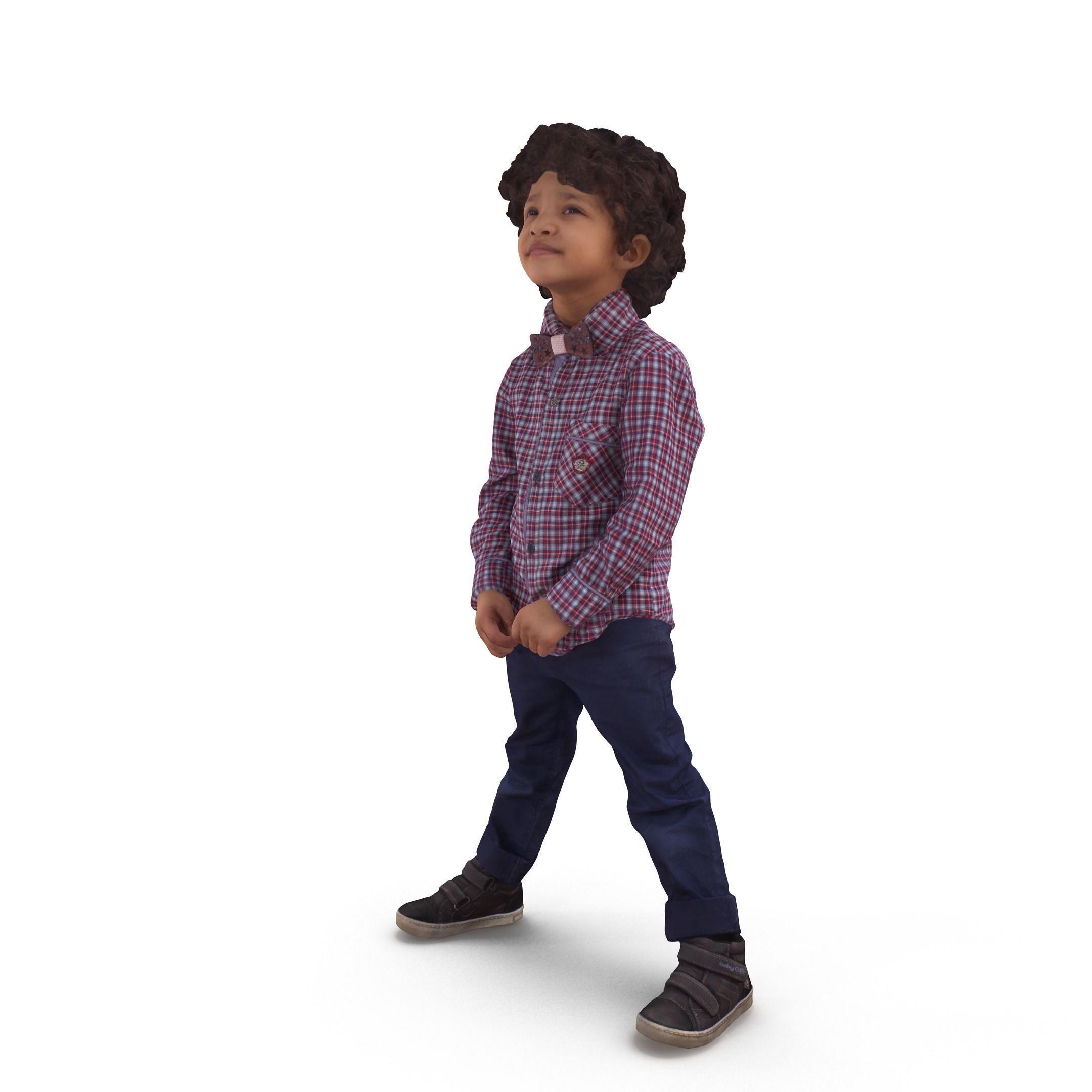 Child Collection x4 Low-poly 3D model_8