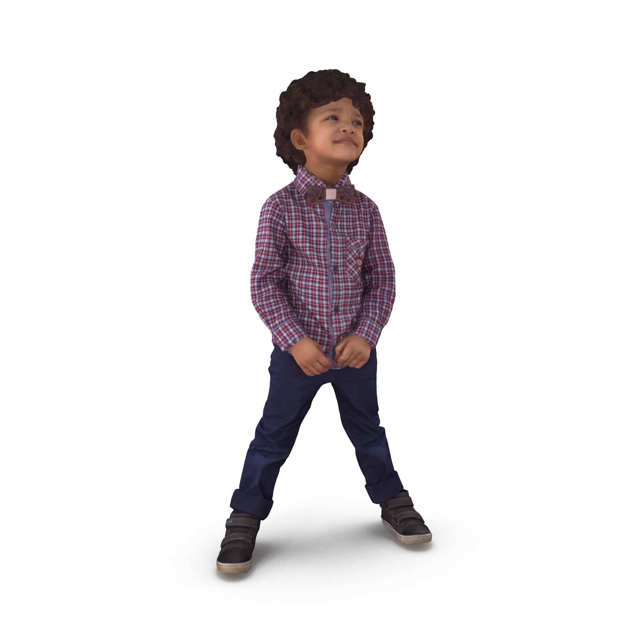 Child Collection x4 Low-poly 3D model_1