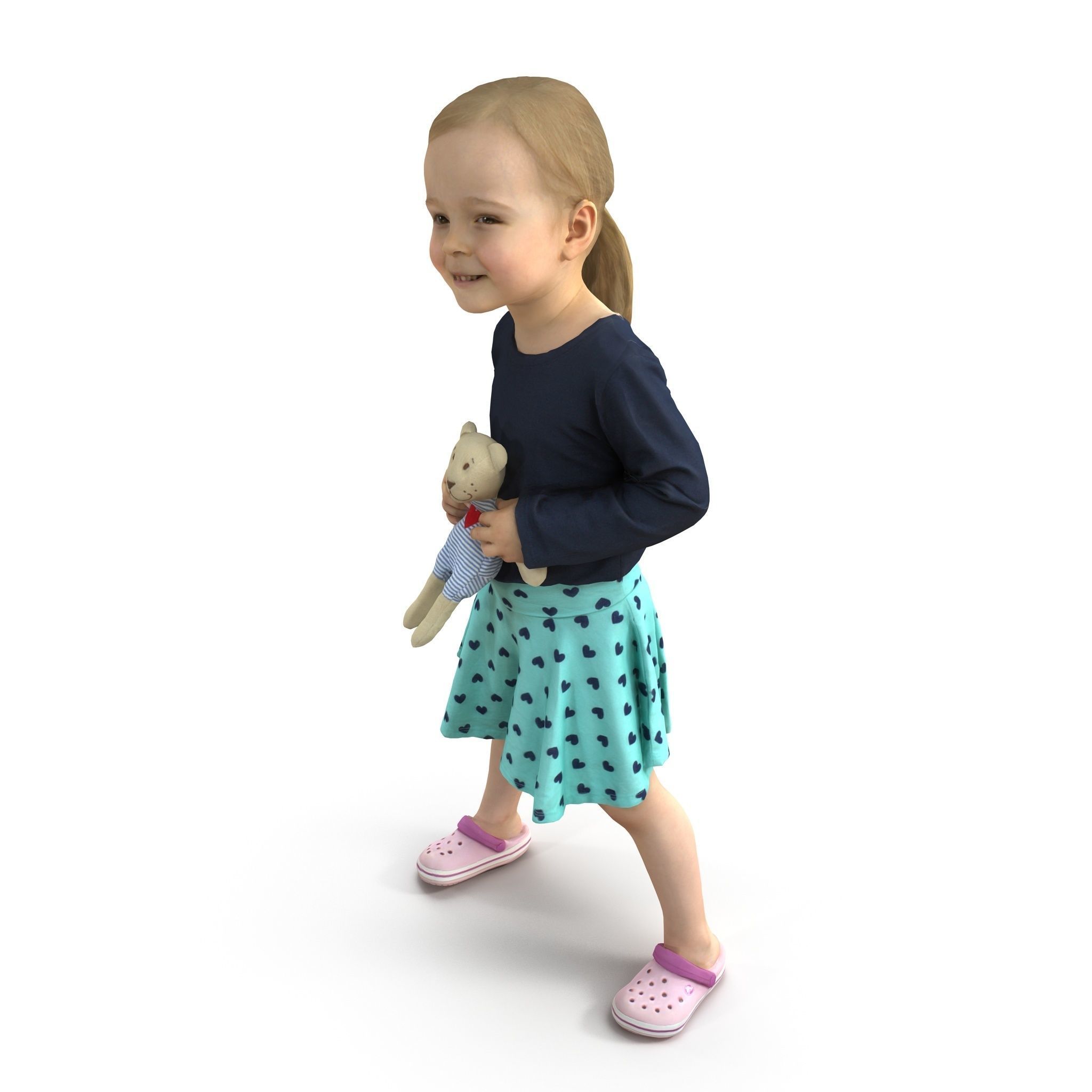 Child Collection x4 Low-poly 3D model_29
