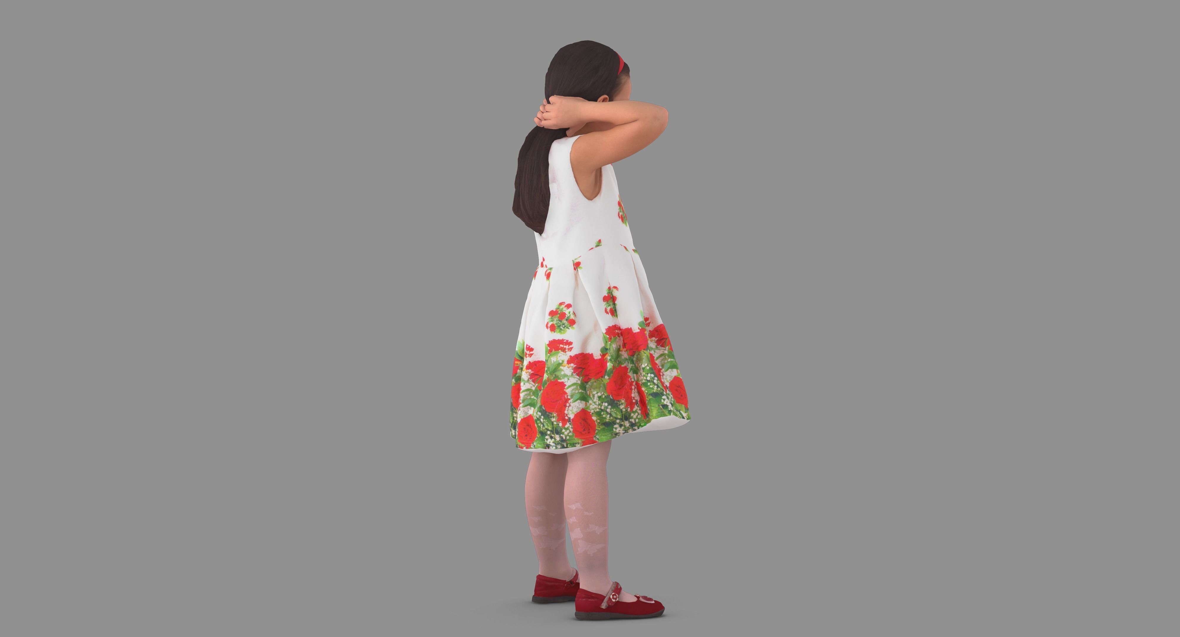 Child Collection x4 Low-poly 3D model_38