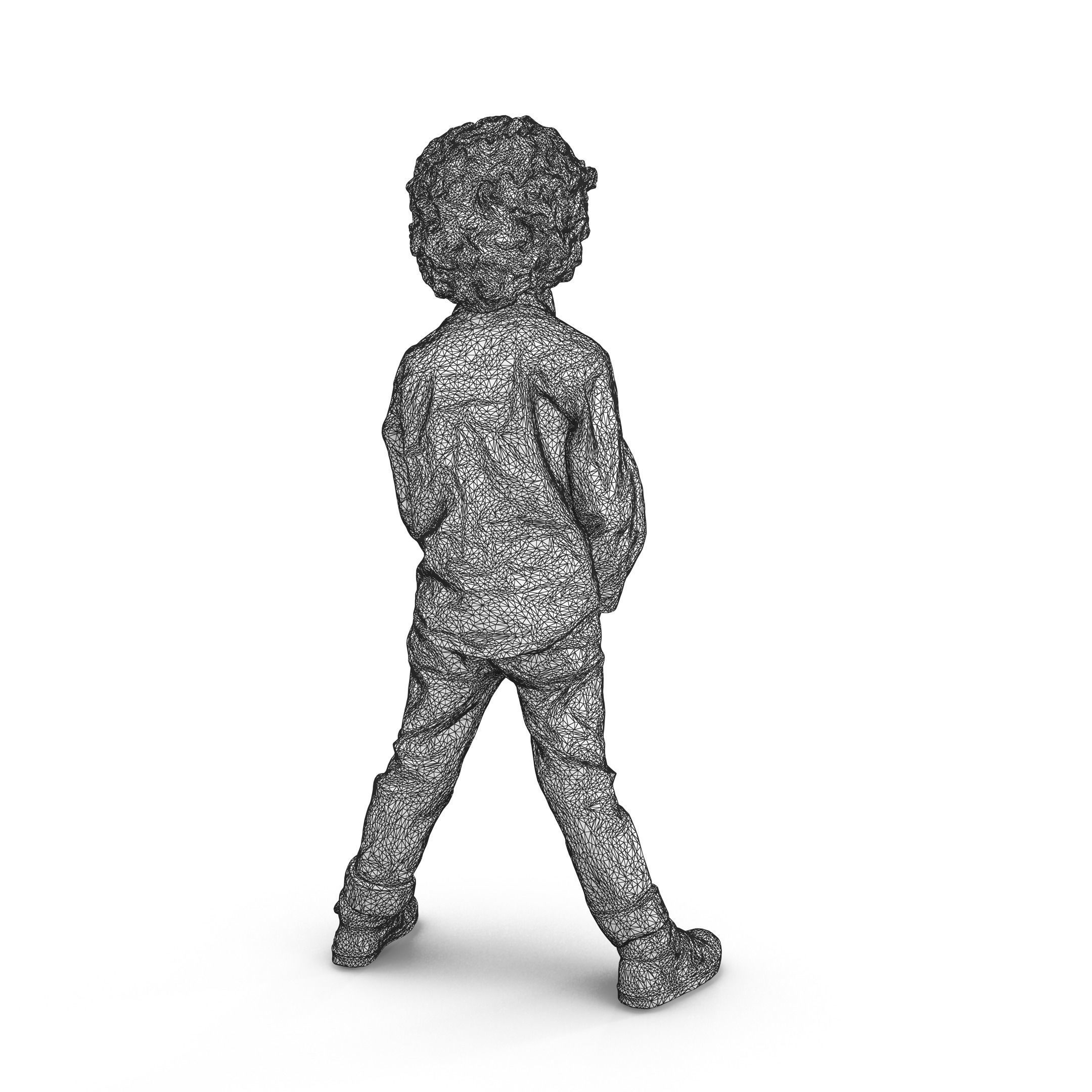 Child Collection x4 Low-poly 3D model_11