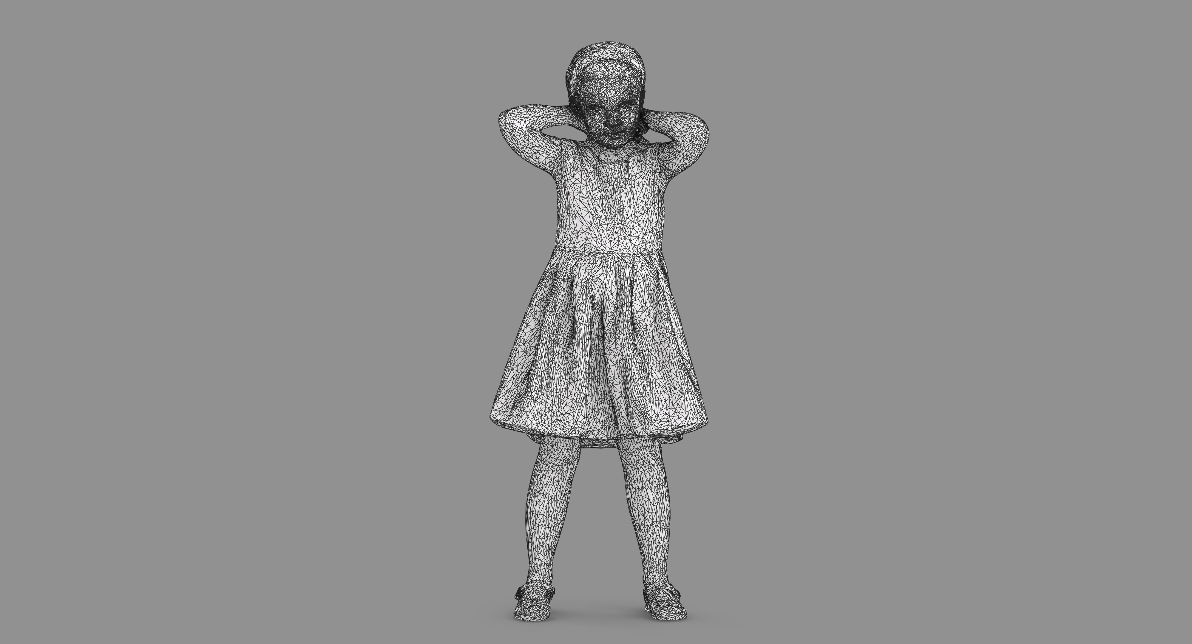 Child Collection x4 Low-poly 3D model_34