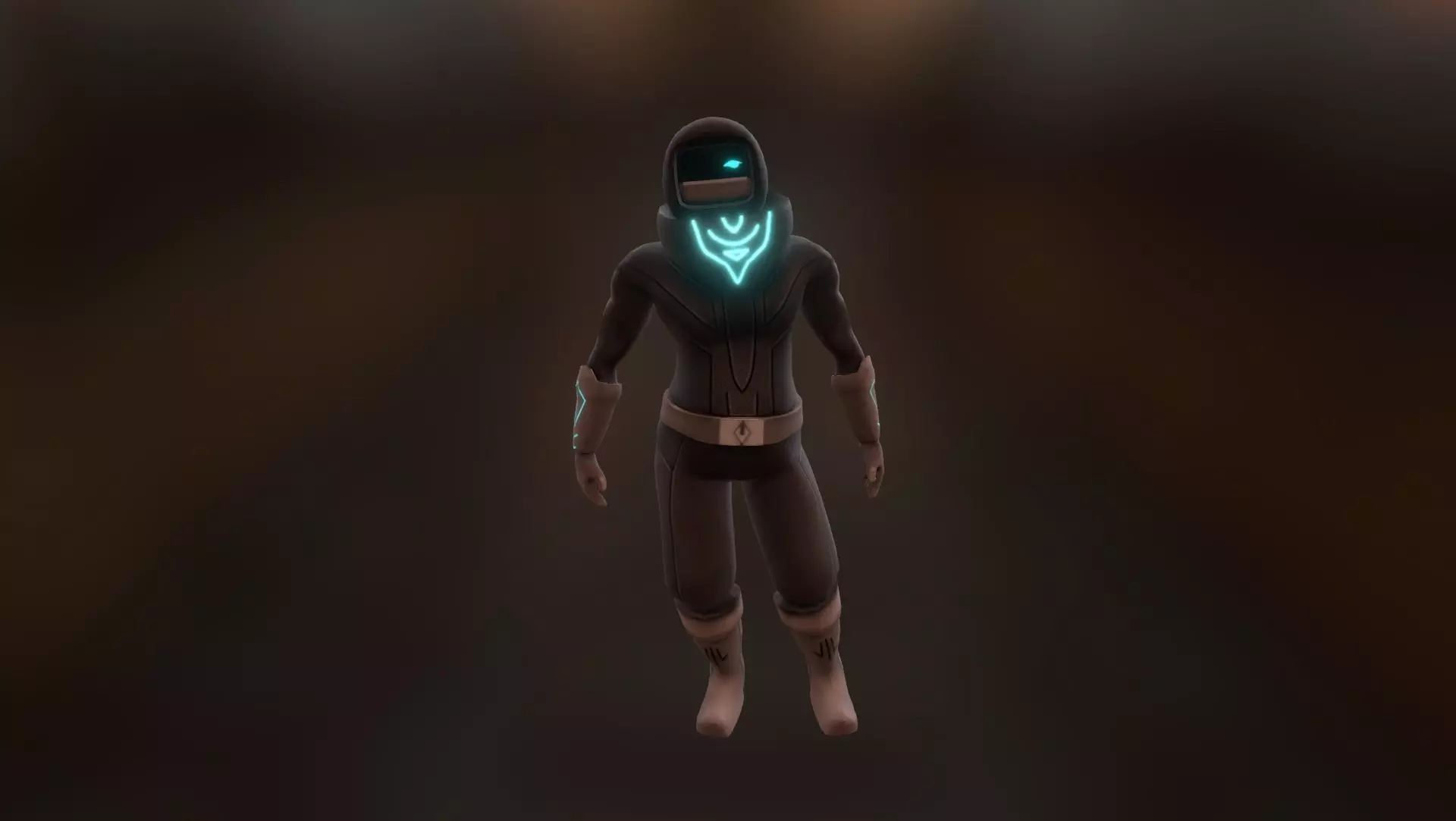 Post apocalyptic cyber warrior 3D model