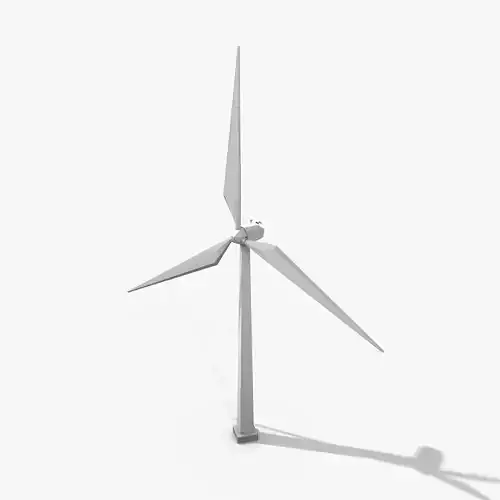 Low Poly Wind Turbine 3D model