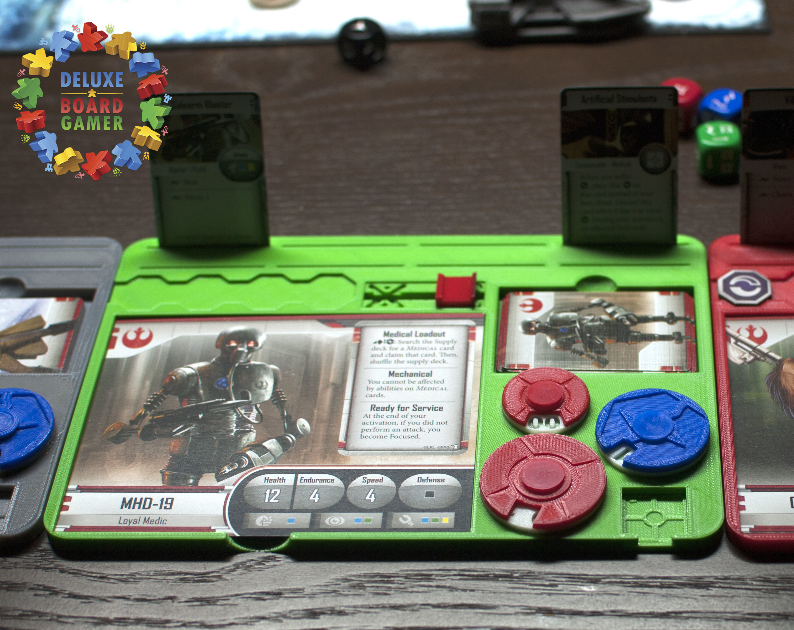 Imperial Assault Rebel Dashboard Organizer - 2 versions 3D print model_1