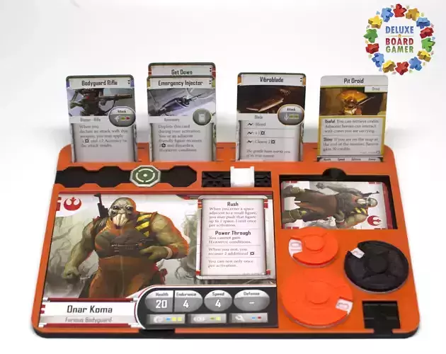 Imperial Assault Rebel Dashboard Organizer - 2 versions 3D print model