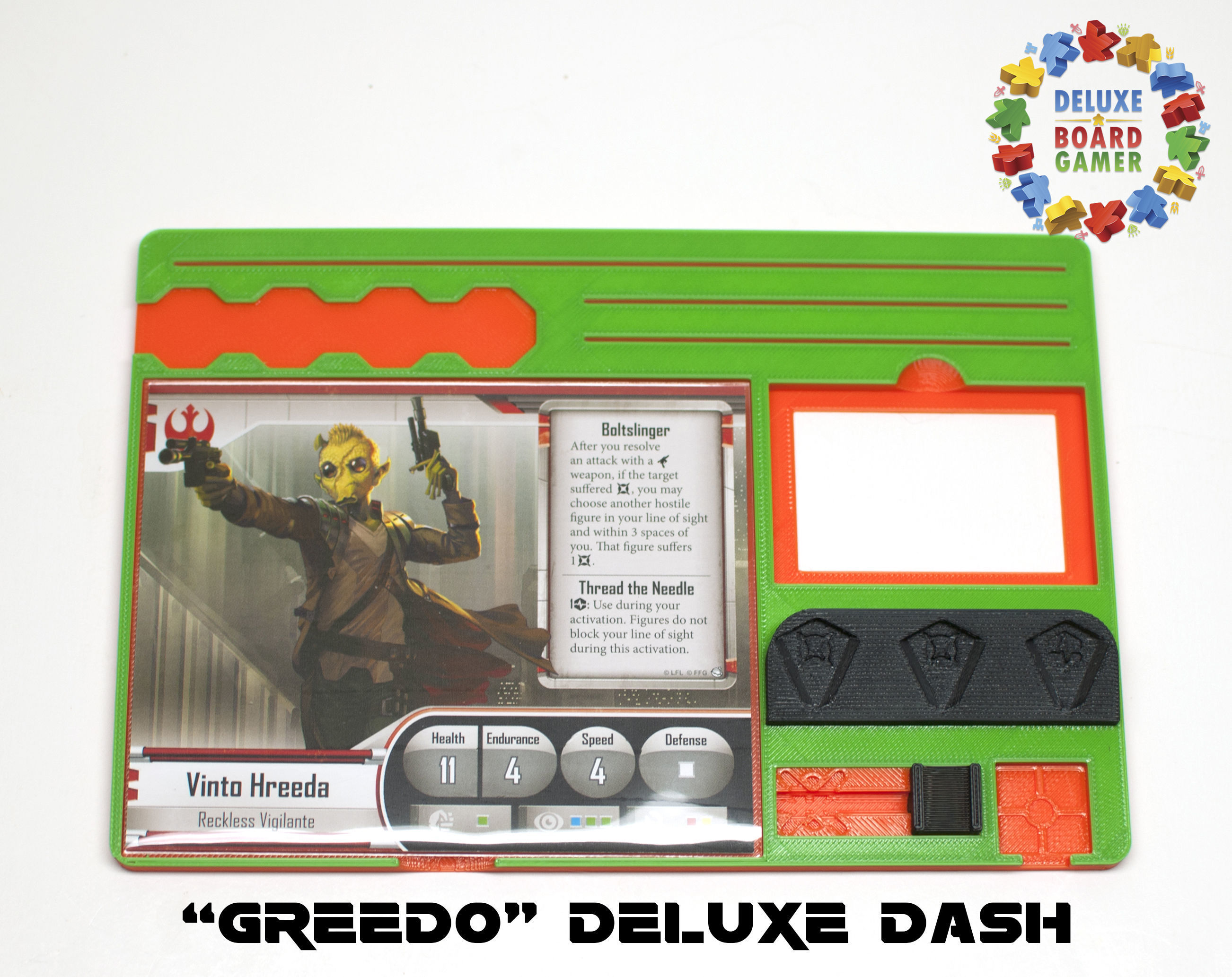 Imperial Assault Rebel Dashboard Organizer - 2 versions 3D print model_3