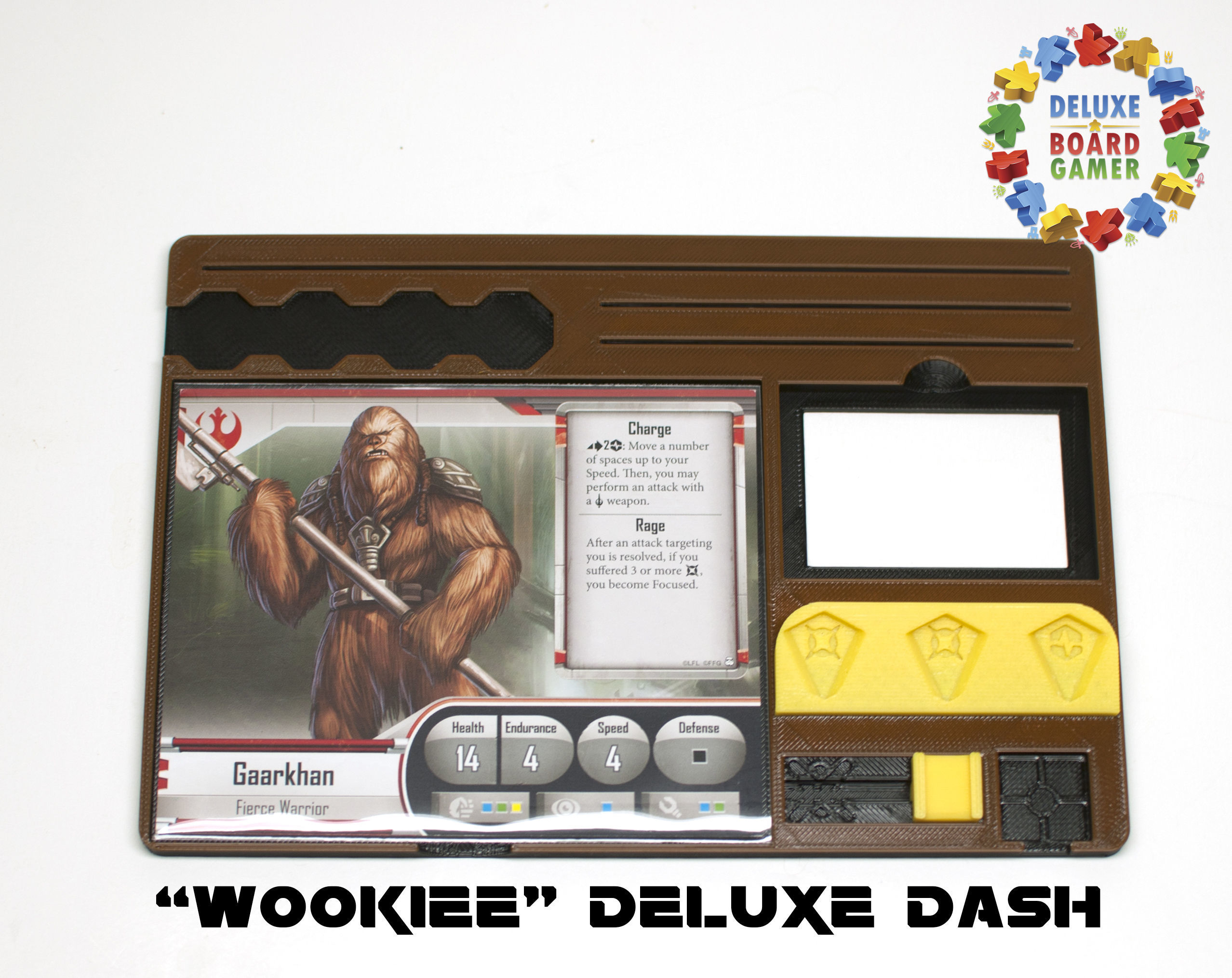 Imperial Assault Rebel Dashboard Organizer - 2 versions 3D print model_8