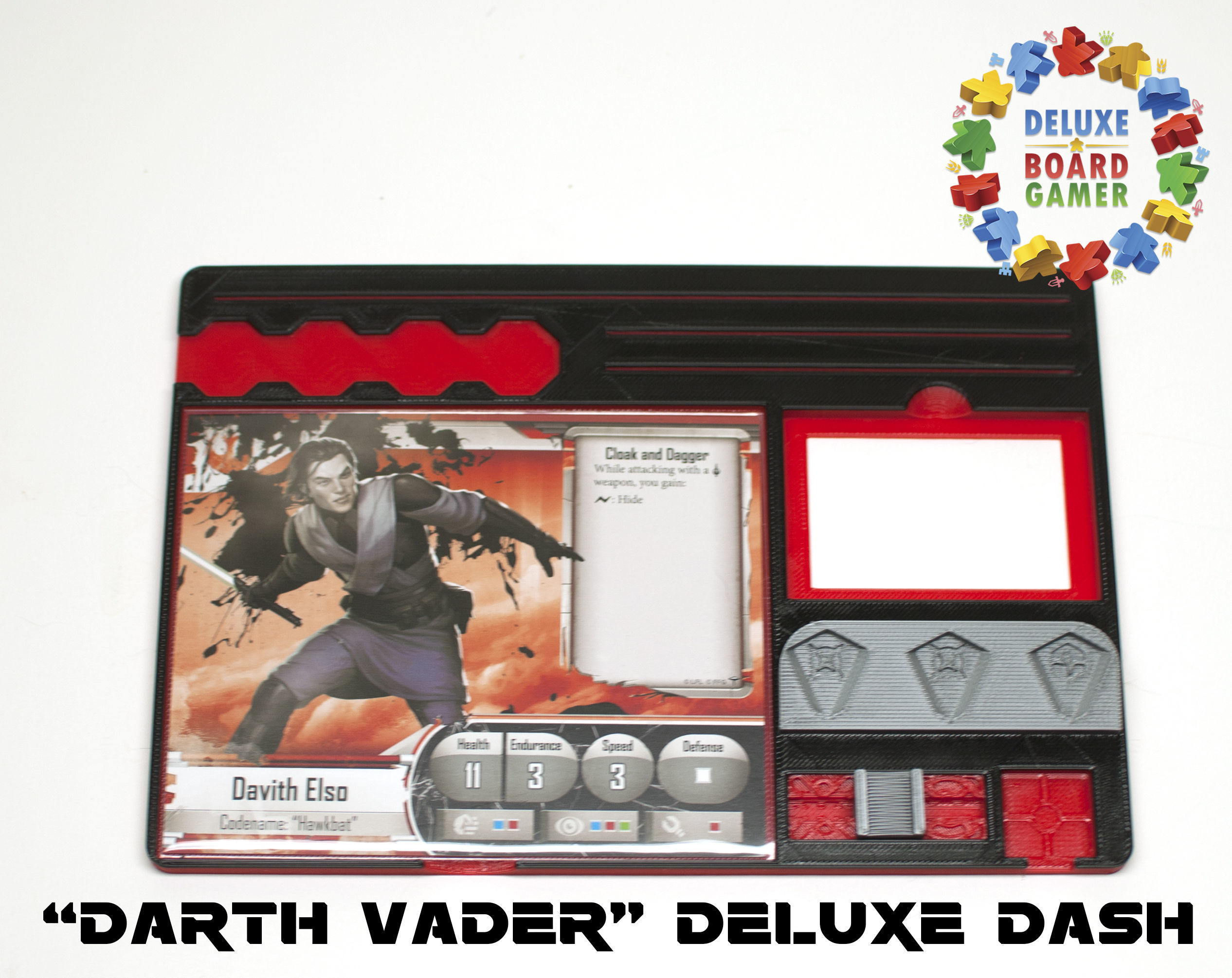 Imperial Assault Rebel Dashboard Organizer - 2 versions 3D print model_7