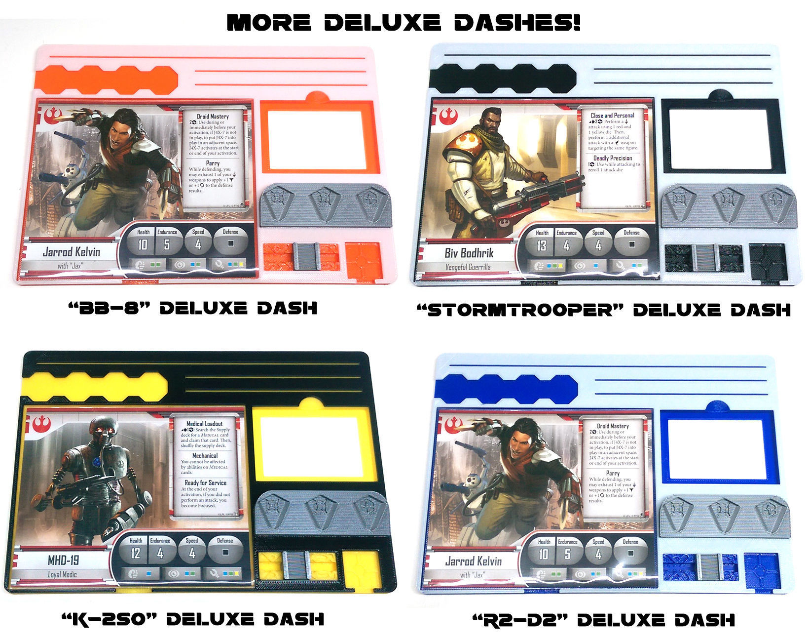 Imperial Assault Rebel Dashboard Organizer - 2 versions 3D print model_9