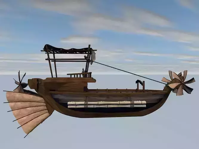 Fantasy flying ship