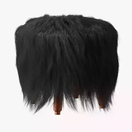 Icelandic Sheepskin Stool 3D model