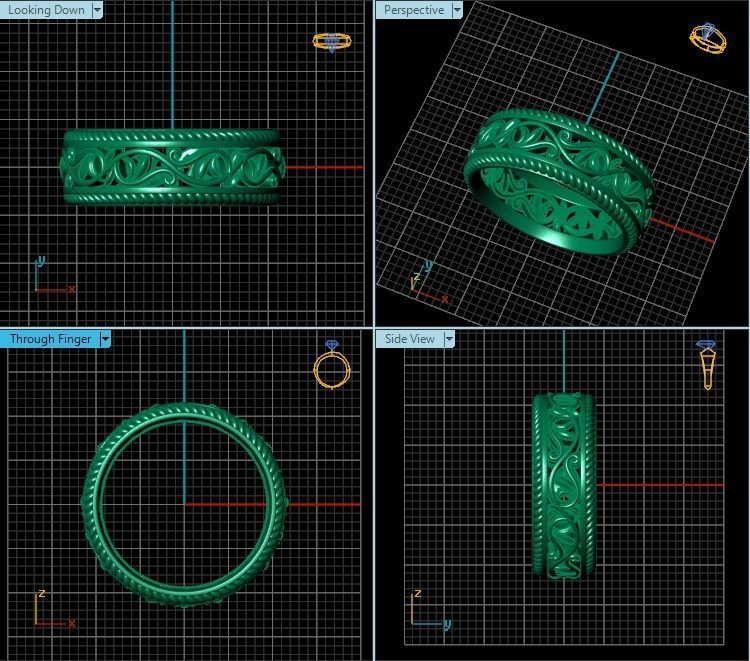 Ring T00790 3D print model_2