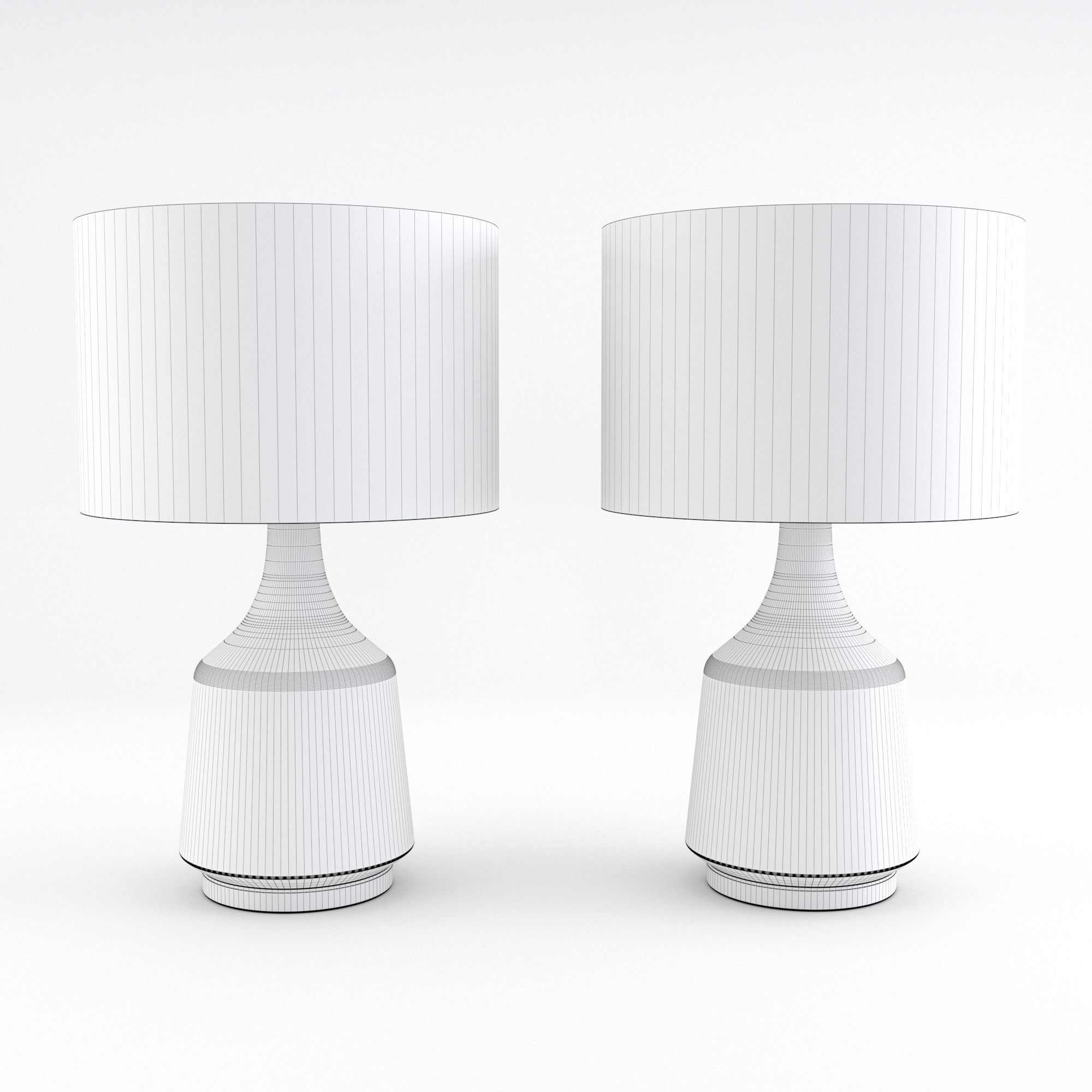 West Elm Morten table lamp 3D model_1