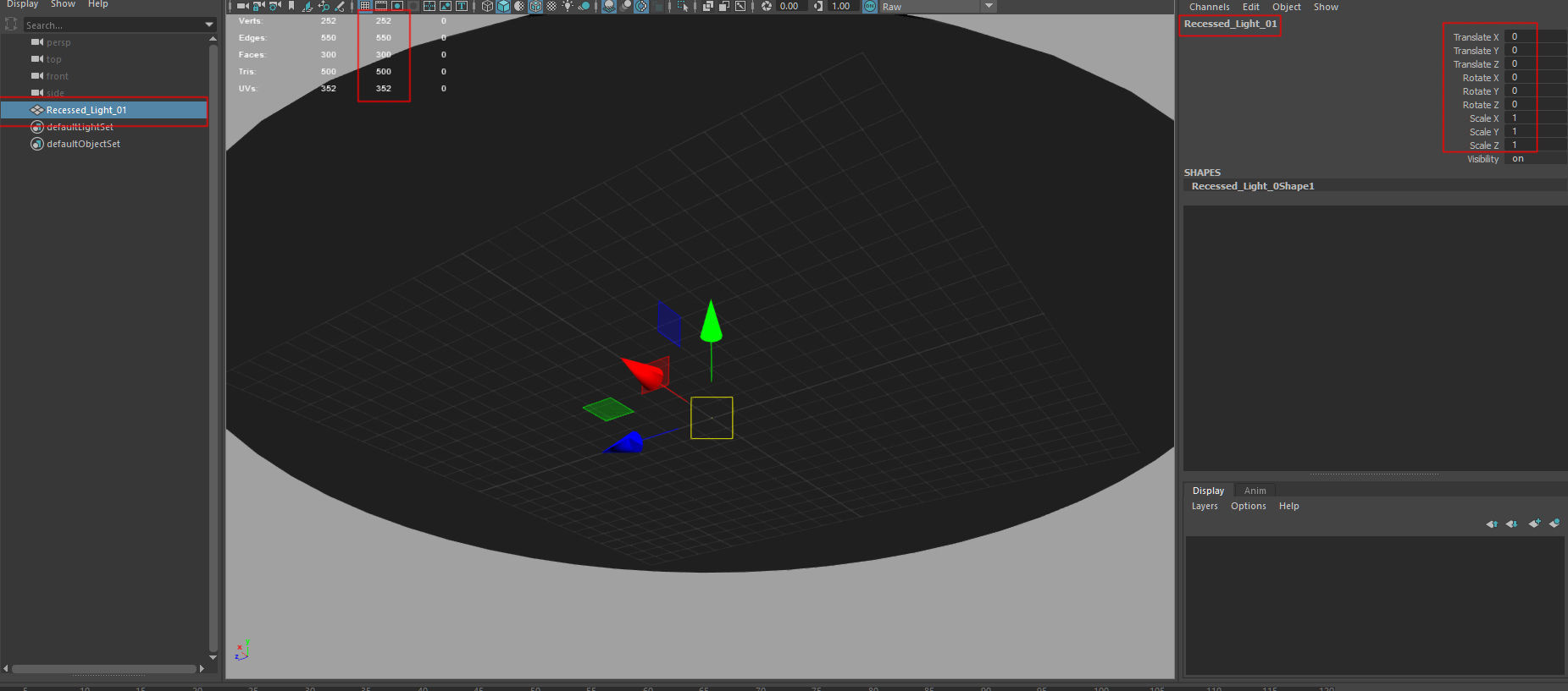 recessed light - Game Ready - VR AR Low-poly 3D model_10