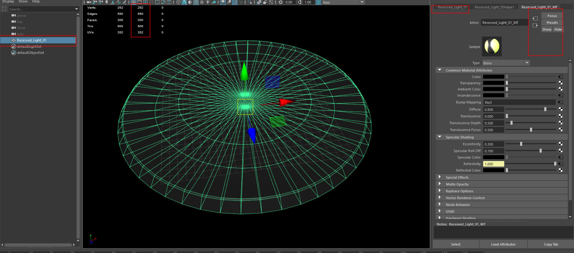recessed light - Game Ready - VR AR Low-poly 3D model_14