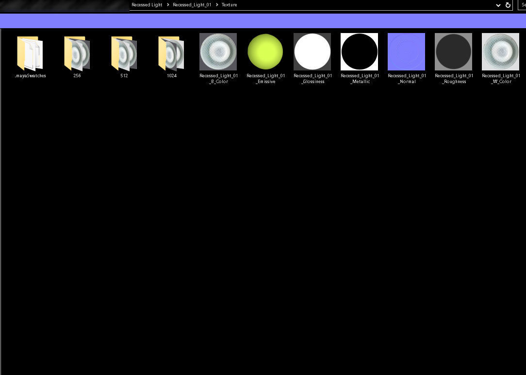 recessed light - Game Ready - VR AR Low-poly 3D model_15