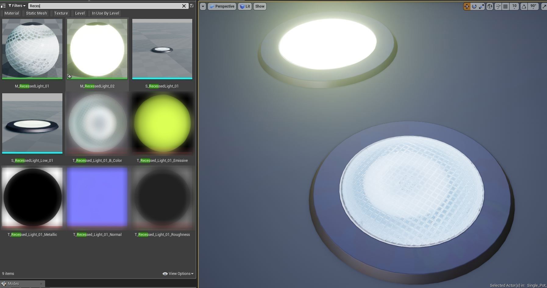 recessed light - Game Ready - VR AR Low-poly 3D model_1