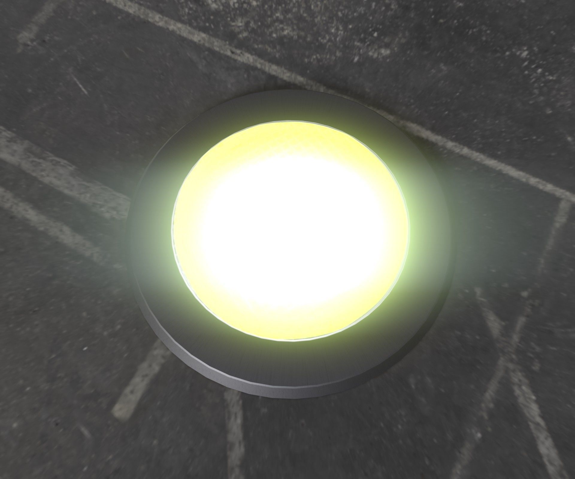 recessed light - Game Ready - VR AR Low-poly 3D model_3