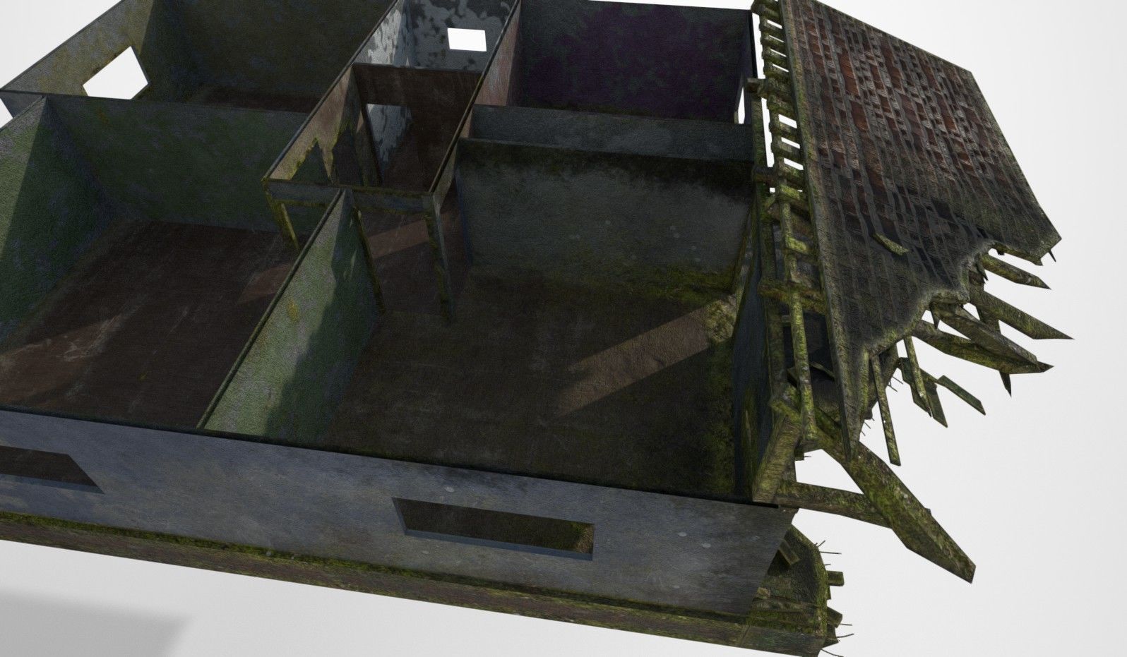 House Old  Low-poly 3D model_8