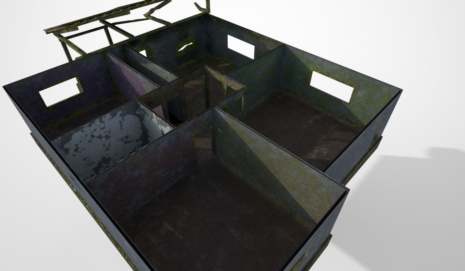 House Old  Low-poly 3D model_7