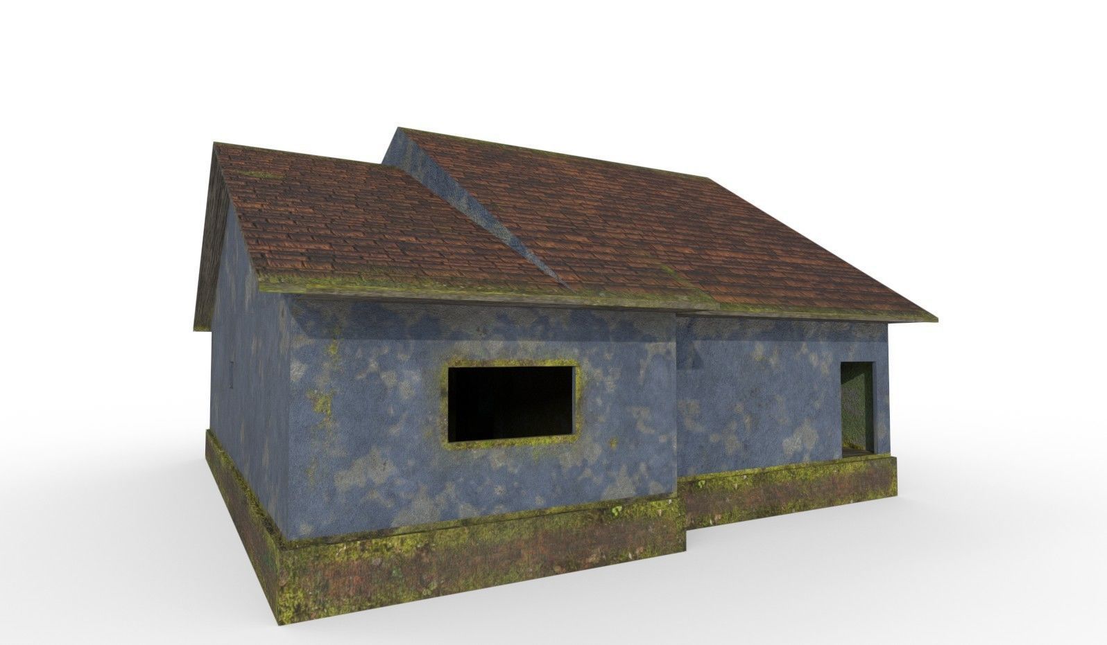 House Old  Low-poly 3D model_3