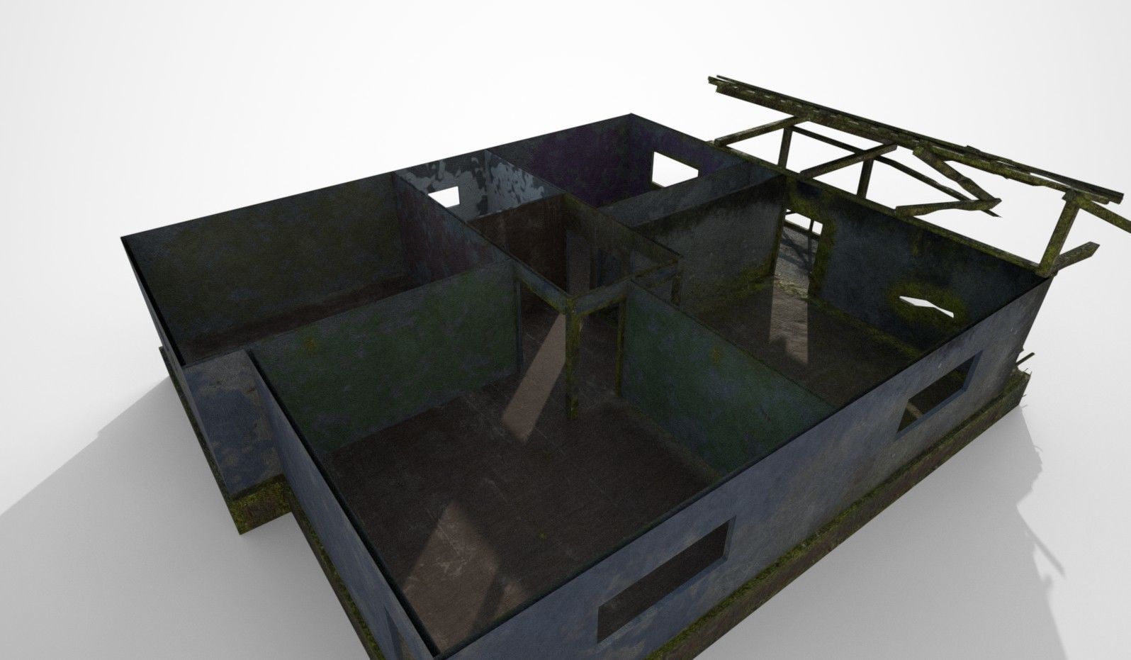 House Old  Low-poly 3D model_5