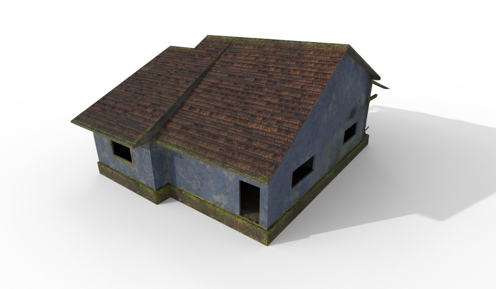 House Old  Low-poly 3D model_1