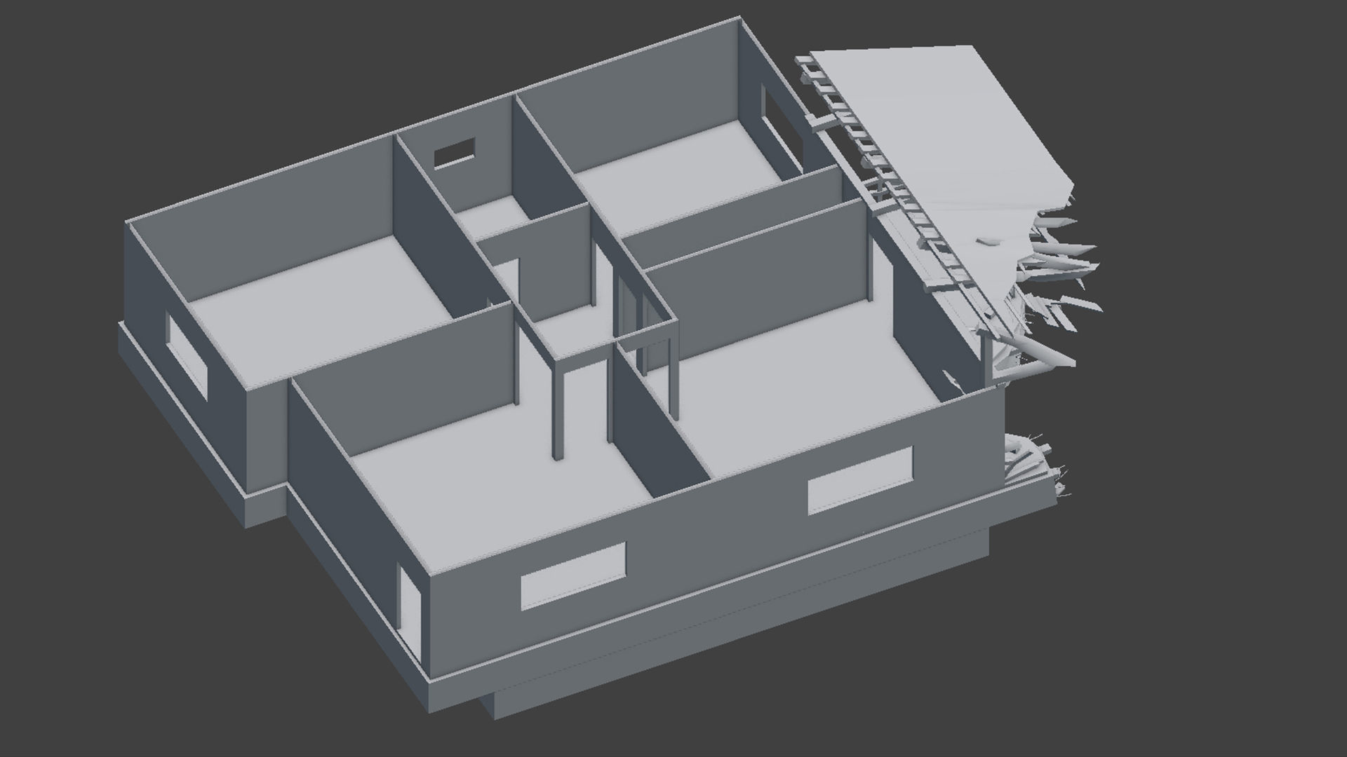 House Old  Low-poly 3D model_15