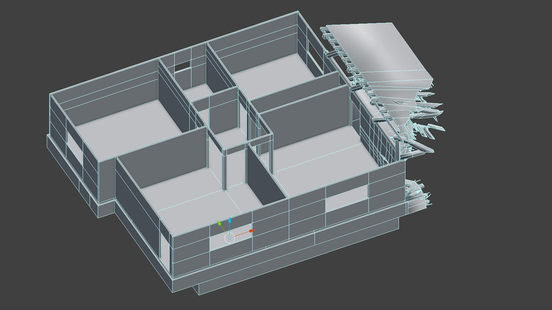 House Old  Low-poly 3D model_16