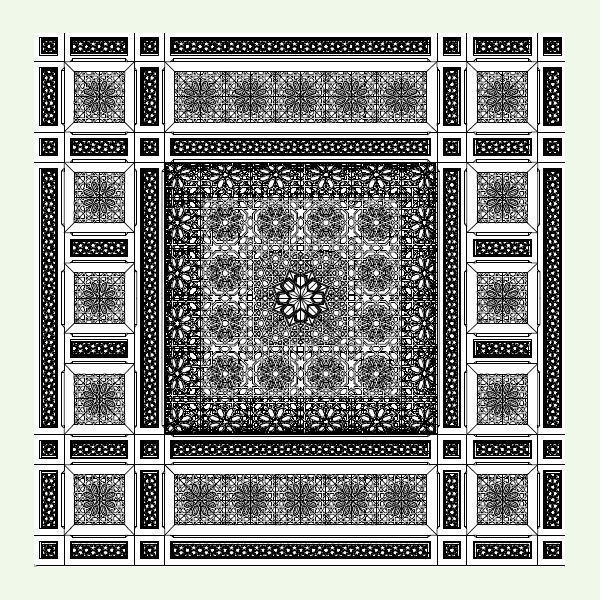 Islamic Ceiling Design 3D model_3
