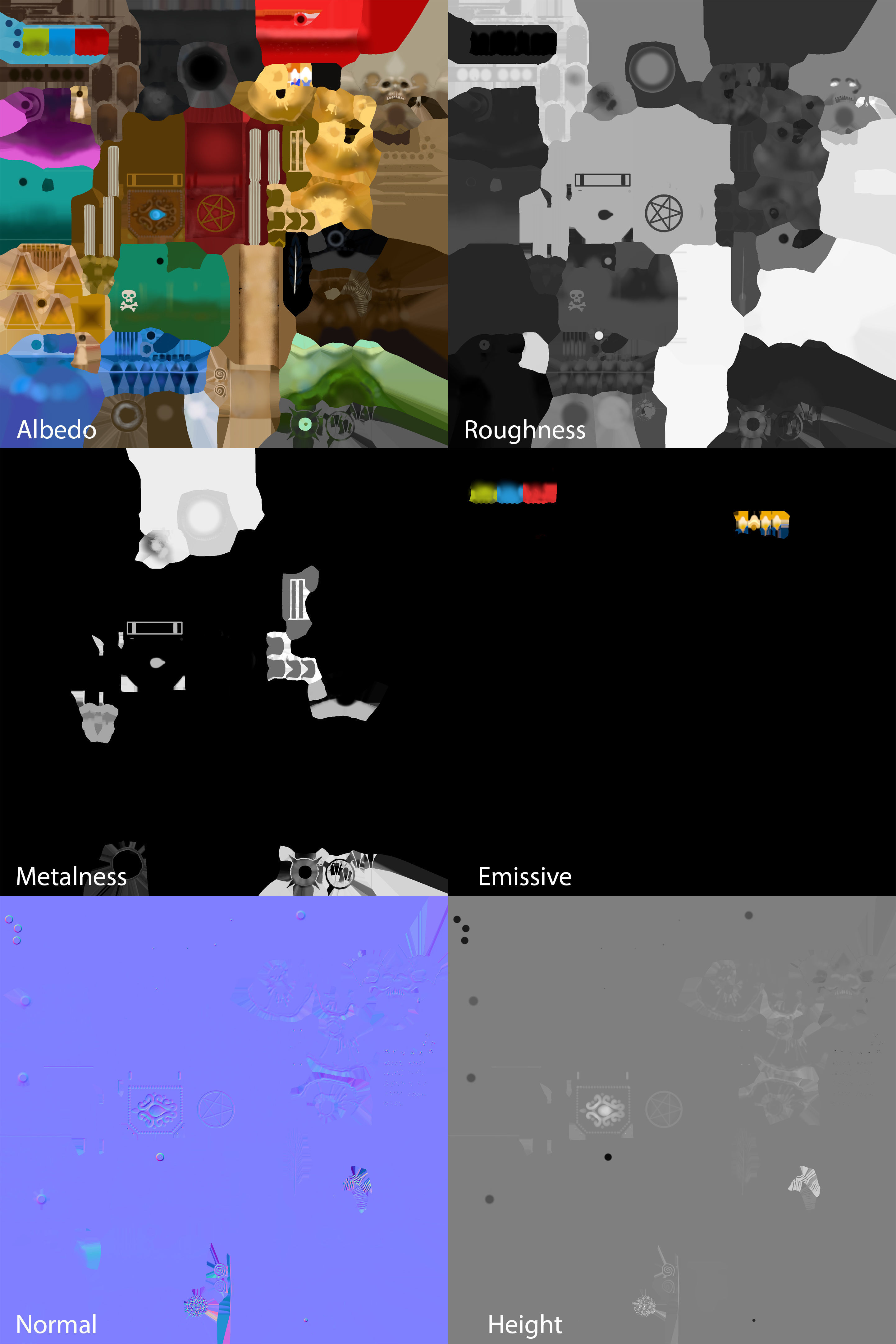 Alchemist set - game ready props Low-poly 3D model_6