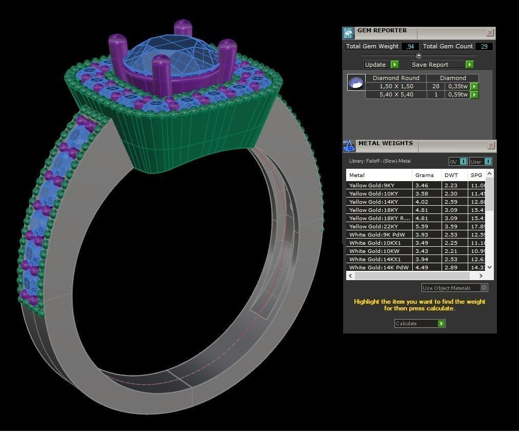 Ring ref 227 3D print model_1