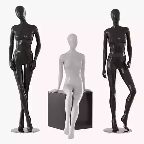 Abstract female mannequin 3D model