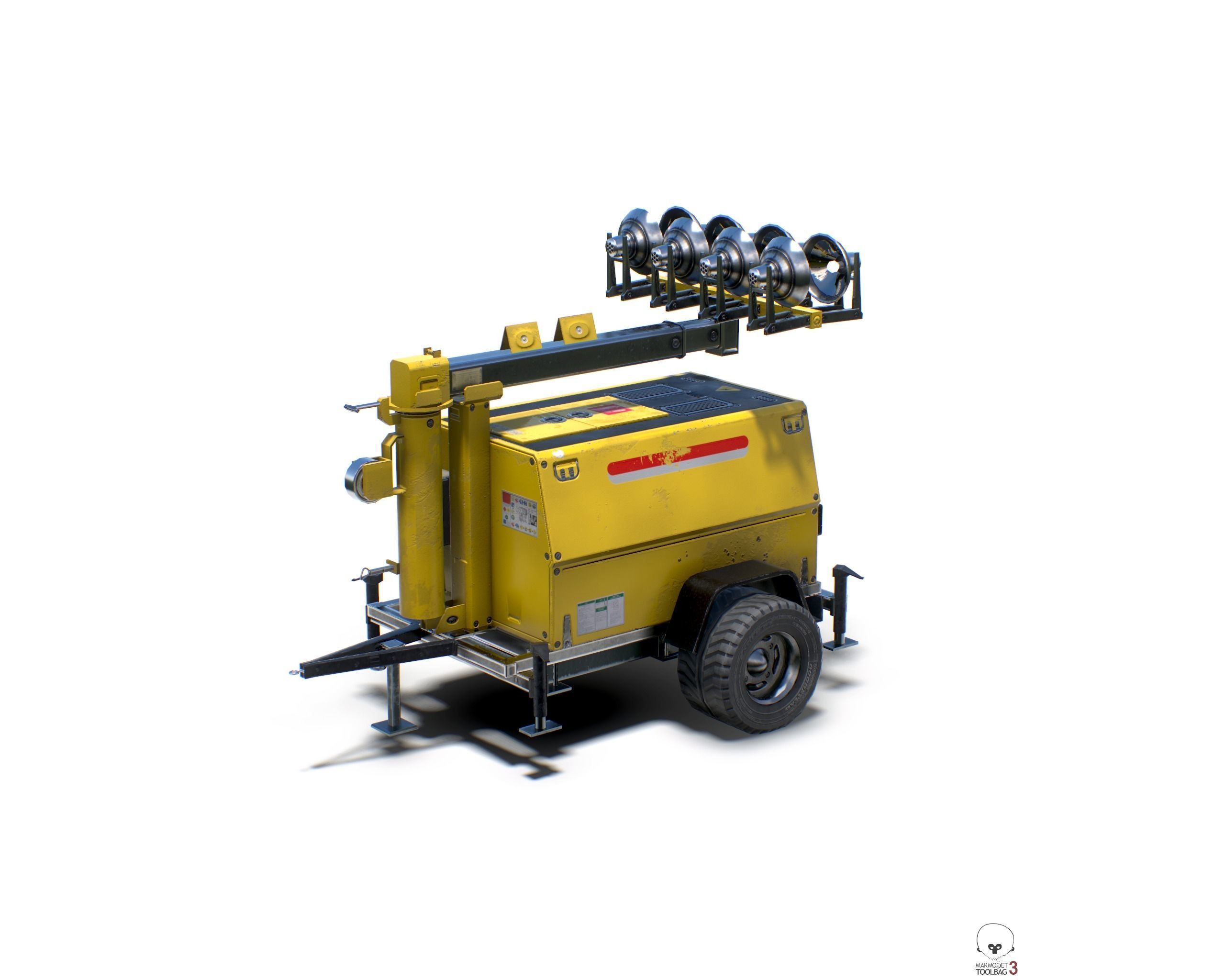 Tower Light Low Poly PBR Low-poly 3D model_3