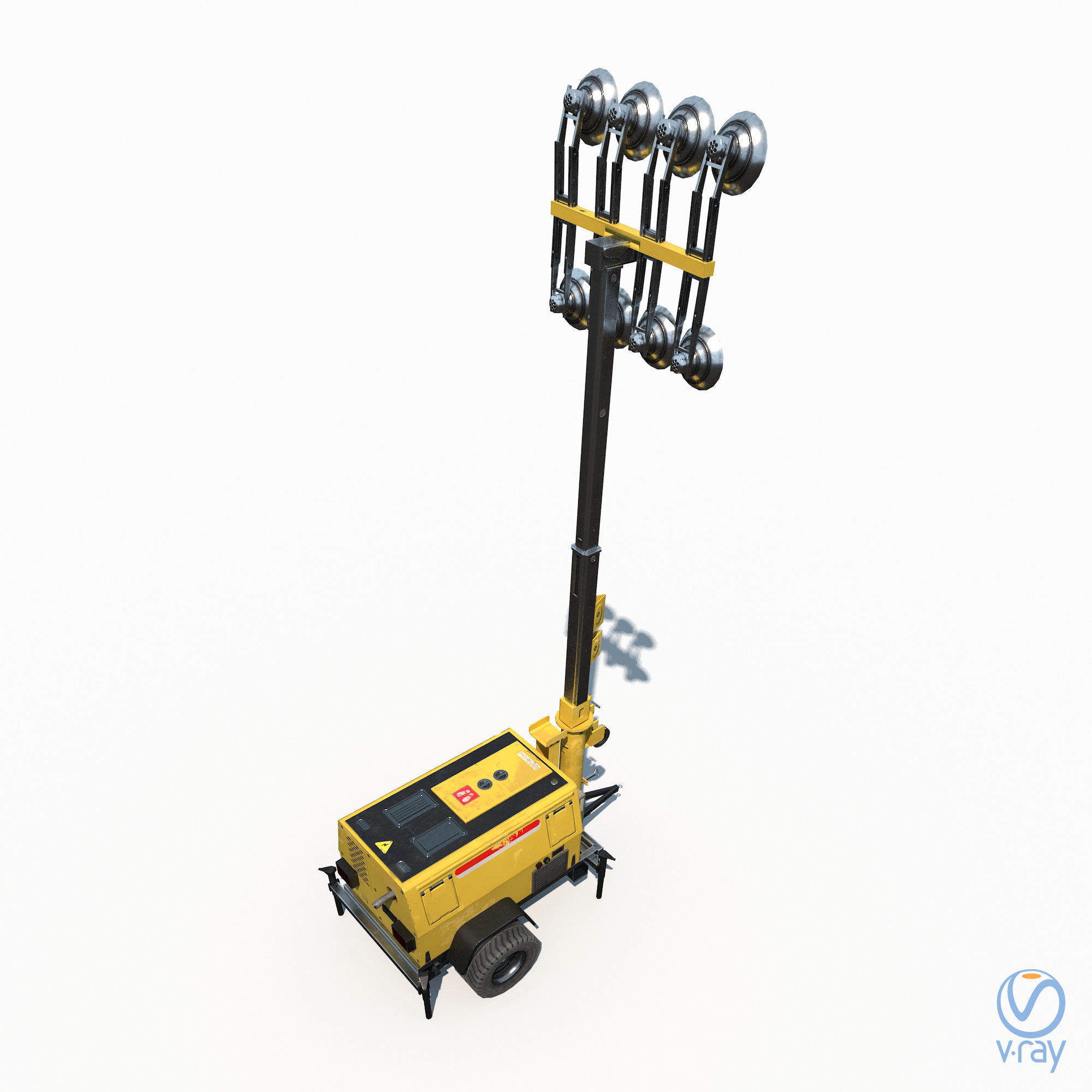 Tower Light Low Poly PBR Low-poly 3D model_14