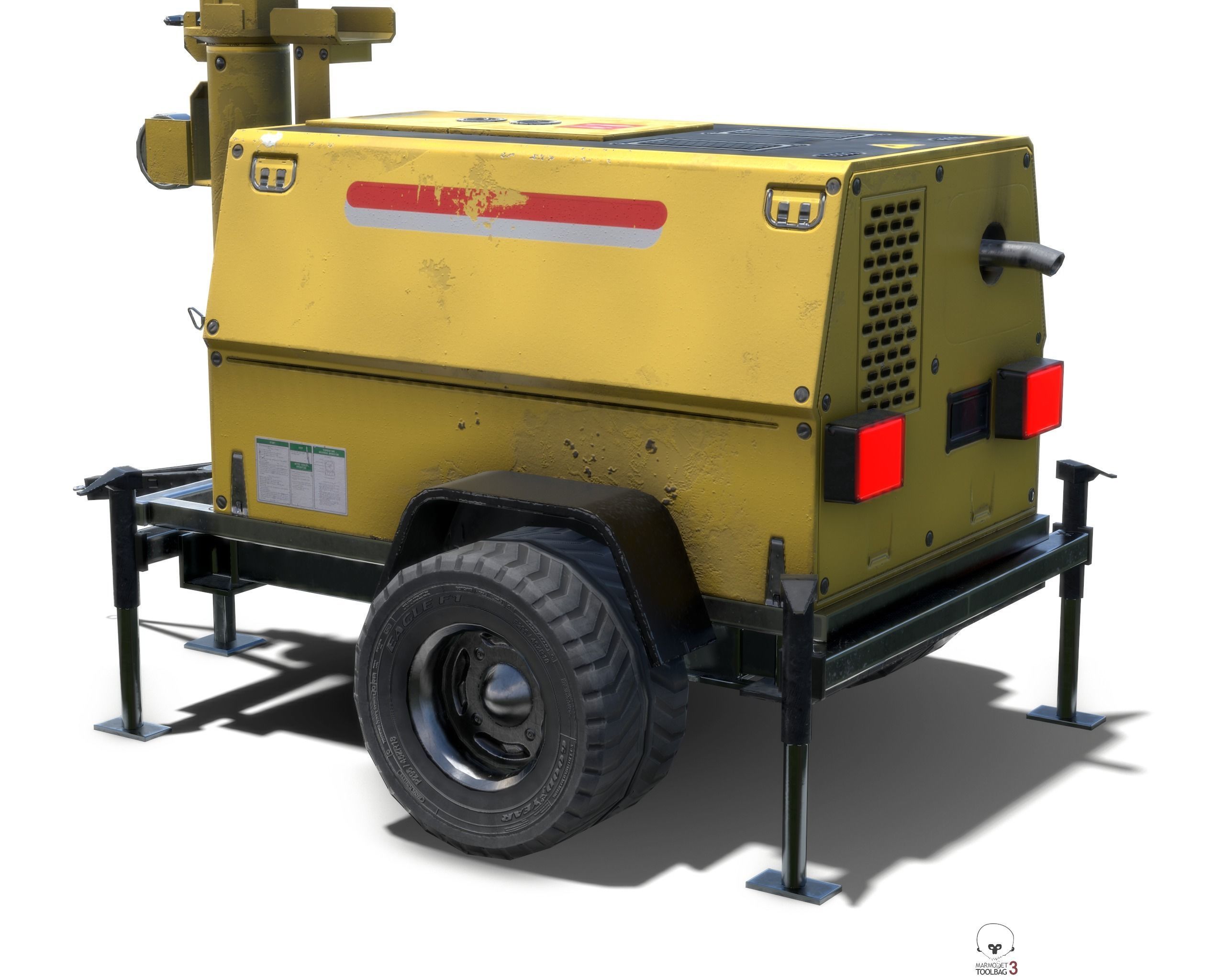 Tower Light Low Poly PBR Low-poly 3D model_21