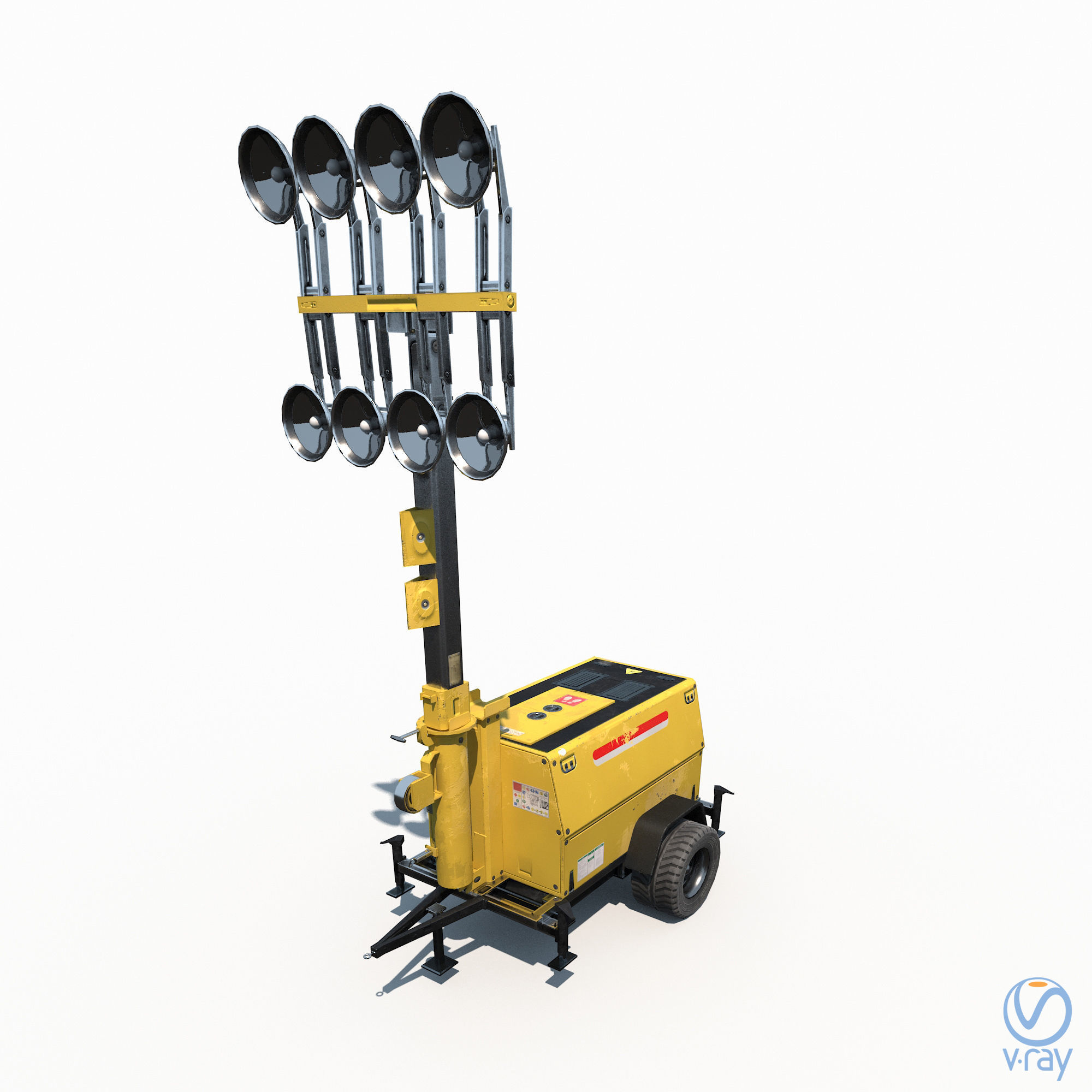 Tower Light Low Poly PBR Low-poly 3D model_16