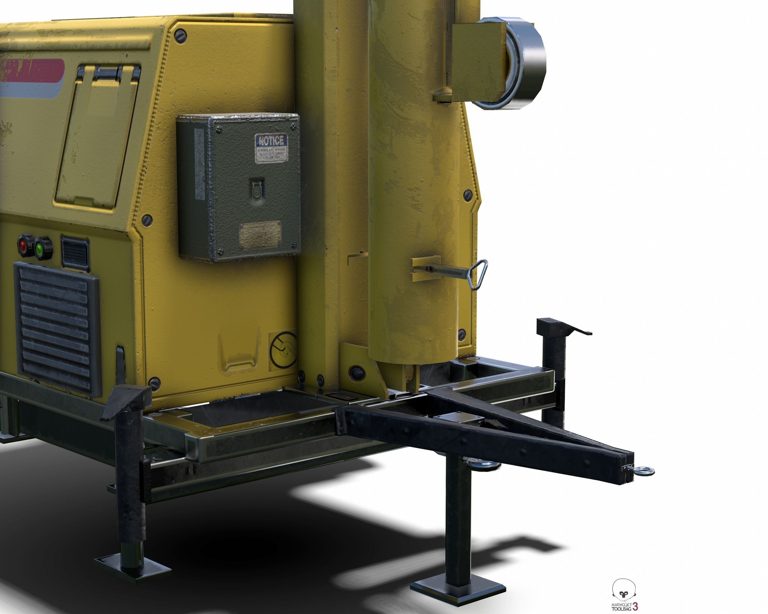 Tower Light Low Poly PBR Low-poly 3D model_6