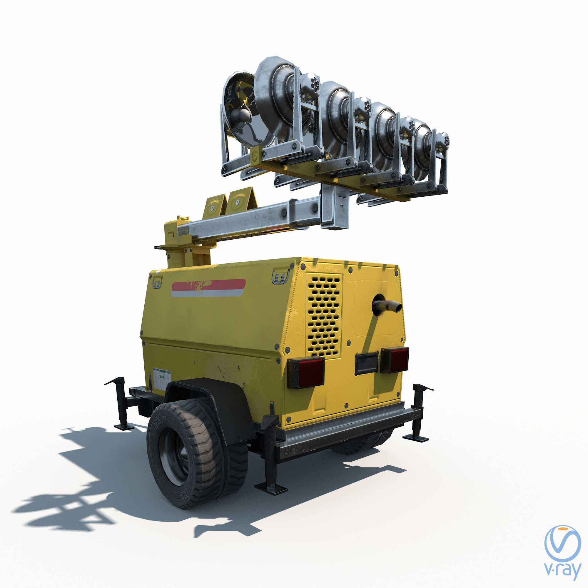 Tower Light Low Poly PBR Low-poly 3D model_10