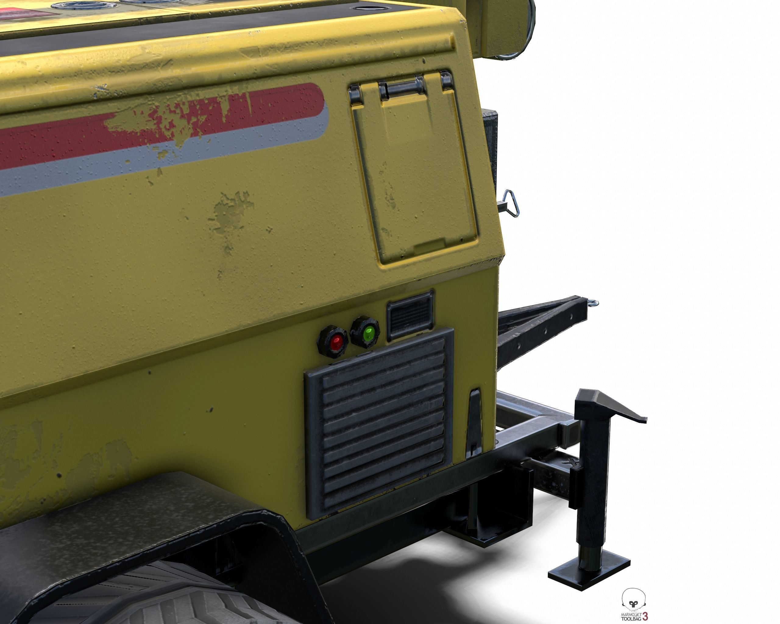 Tower Light Low Poly PBR Low-poly 3D model_7