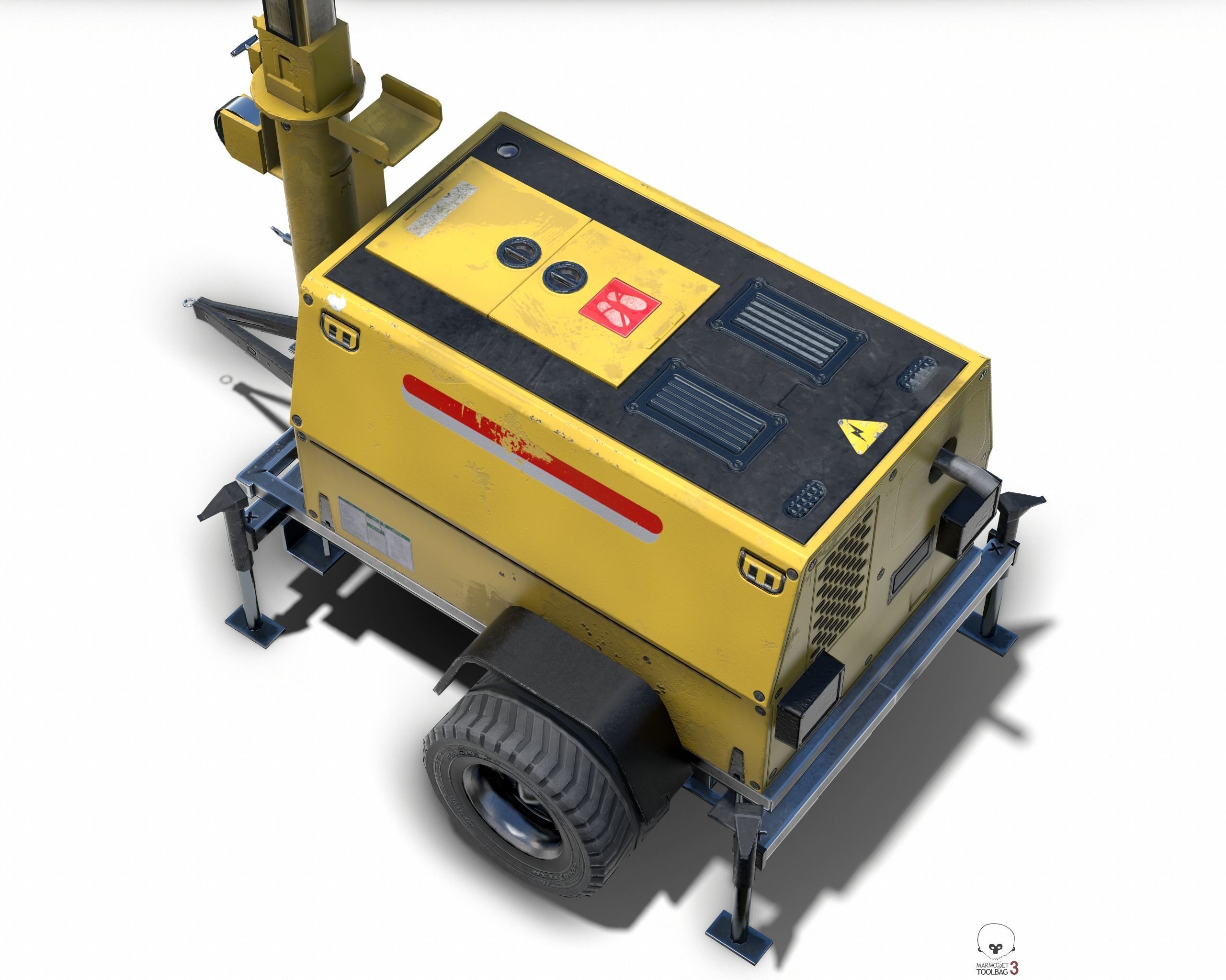 Tower Light Low Poly PBR Low-poly 3D model_9