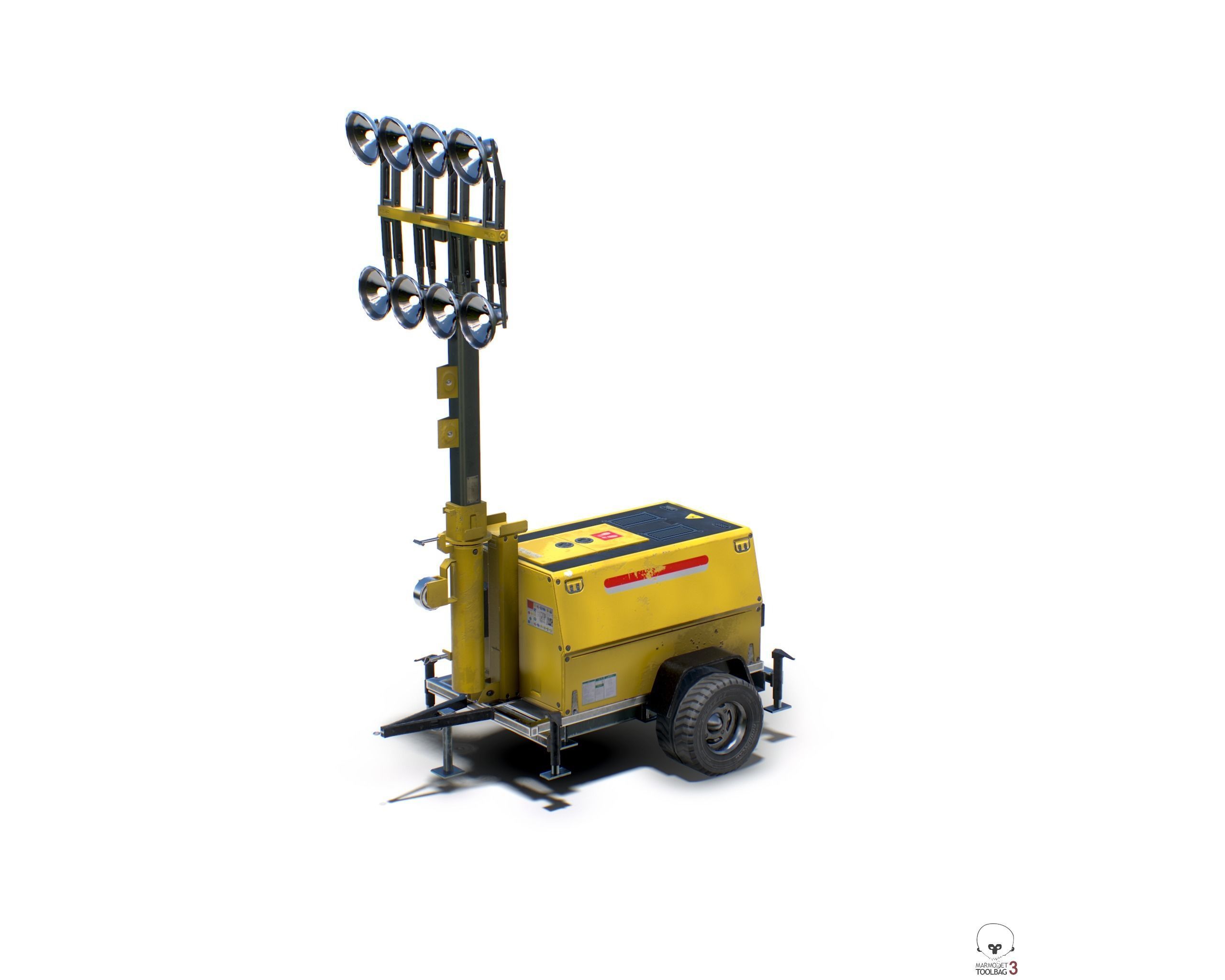 Tower Light Low Poly PBR Low-poly 3D model_4