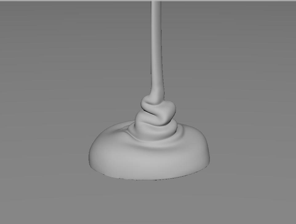 Flowing Paint Blue 3D model_1