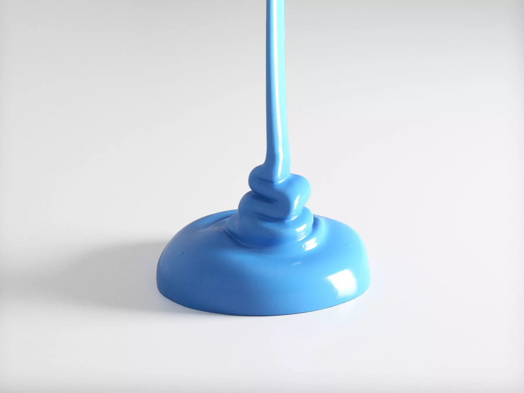 Flowing Paint Blue 3D model_0
